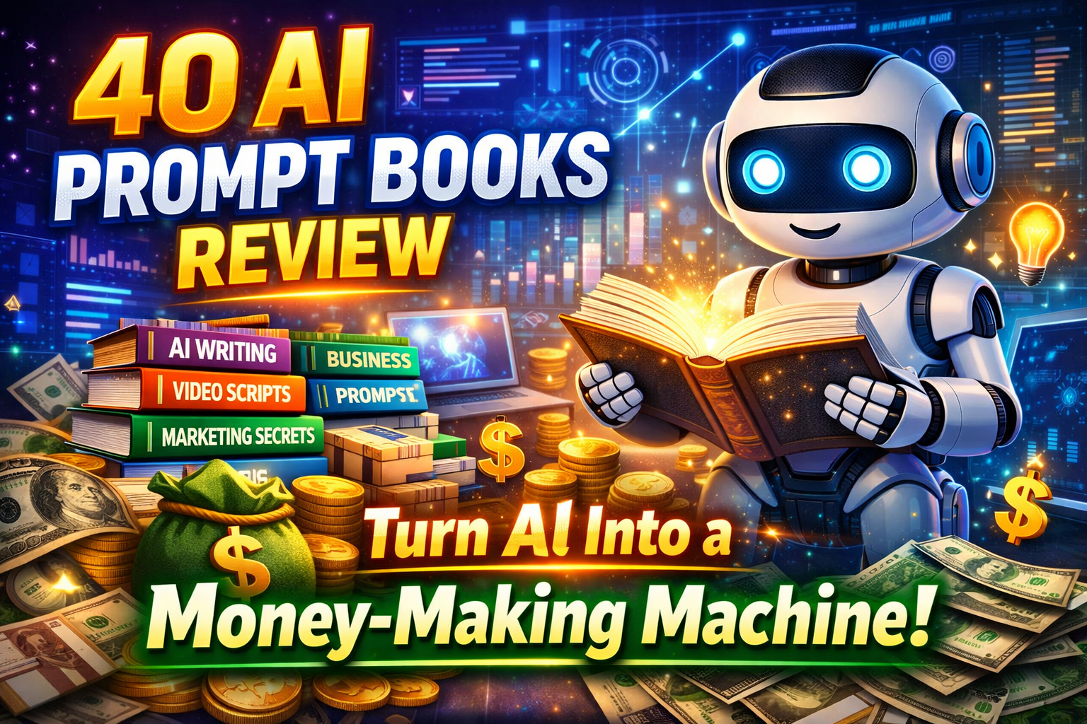 40 AI Prompt Books Review: Turn AI Into a Money-Making Machine